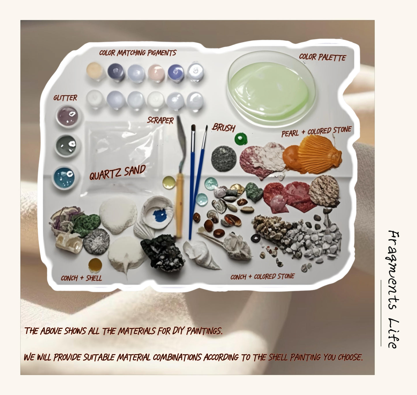 Beach Shell Texture Art Kit  - O