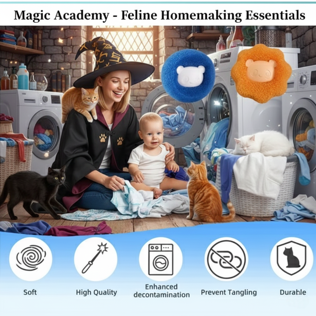 The Ministry of Domestic Magic Garment Purifying Runes: The Feline Fur Catcher (Set of 10 Master Runes)