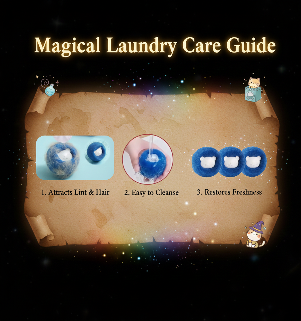 The Ministry of Domestic Magic Garment Purifying Runes: The Feline Fur Catcher (Set of 10 Master Runes)